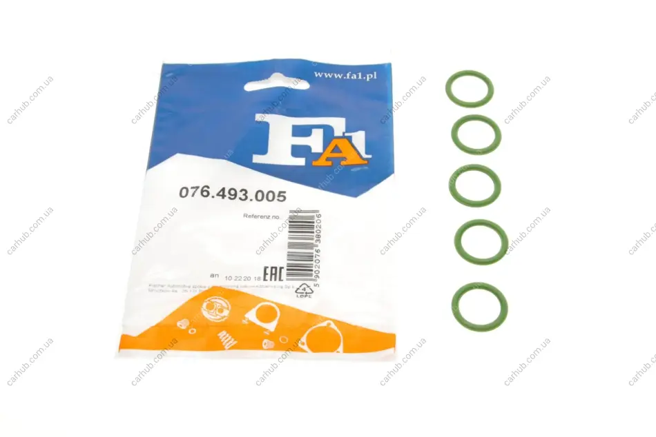 Прокладка турбіни Audi/Porsche/Seat/Skoda/VW (к-кт 5шт) Fischer Automotive One (FA1) 076.493.005 (фото 1)