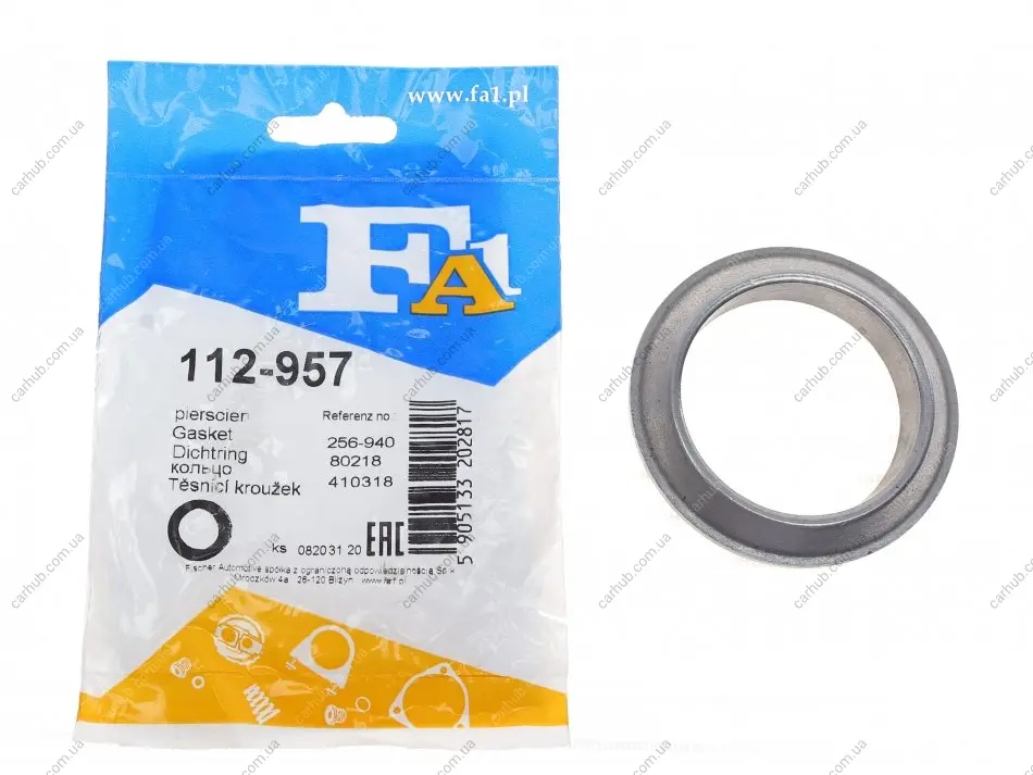 Прокладка труби вихлопної VW Caddy II 1.9 TDI 95-04 (56x78.6x15) (кільце) Fischer Automotive One (FA1) 112-957 (фото 1)