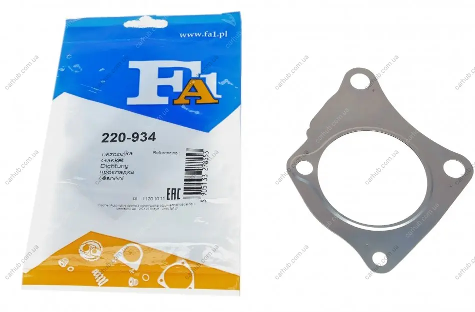 Прокладка глушника Renault Megane/Scenic 2.0 TCe 08- FA1 Fischer Automotive One (FA1) 220-934 (фото 1)
