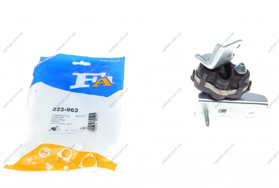 Кронштейн кріплення глушника Renault Laguna III 2.0/3.0 dCi 07-15 (гумометалевий) FA1 Fischer Automotive One (FA1) 223-963 (фото 1)