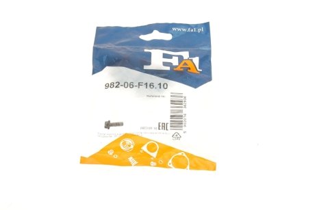 Болт системи випуска Audi/BMW/Fiat/Honda/Hyundai/Iveco/Kia/MB/VW (M6x1.00x16) (к-кт 10шт) FA1 Fischer Automotive One (FA1) 982-06-F16.10