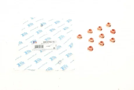 Гайка (M7x1.0) c буртиком самоконтрольна (к-кт 10шт) (SW11) FA1 Fischer Automotive One (FA1) 988-0702.10