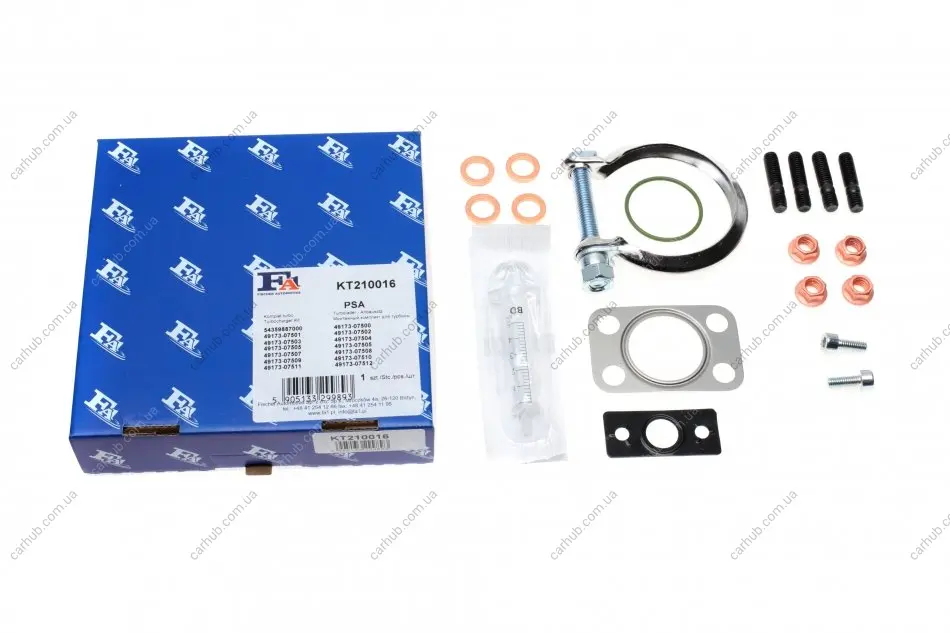 Комплект прокладок турбіни Citroen Berlingo/Peugeot Partner 1.6HDI 08- FA1 Fischer Automotive One (FA1) KT210016 (фото 1)