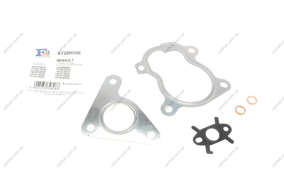 Комплект прокладок турбіни Renault Trafic/Master 1.9dCi FA1 Fischer Automotive One (FA1) KT220025E (фото 1)