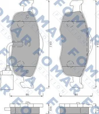 Колодки гальмівні дискові FOMAR FO493081 (фото 1)