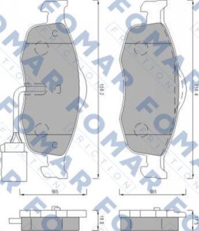 Колодки гальмівні дискові FOMAR FO493081