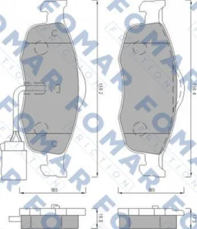Колодки гальмівні дискові FOMAR FO493081