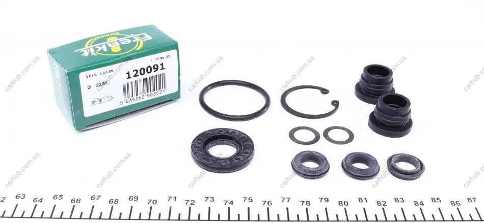 Ремкомплект циліндра гальмівного (головного) VW Polo 01-09 (d=20,6mm) Lucas FRENKIT 120091 (фото 1)