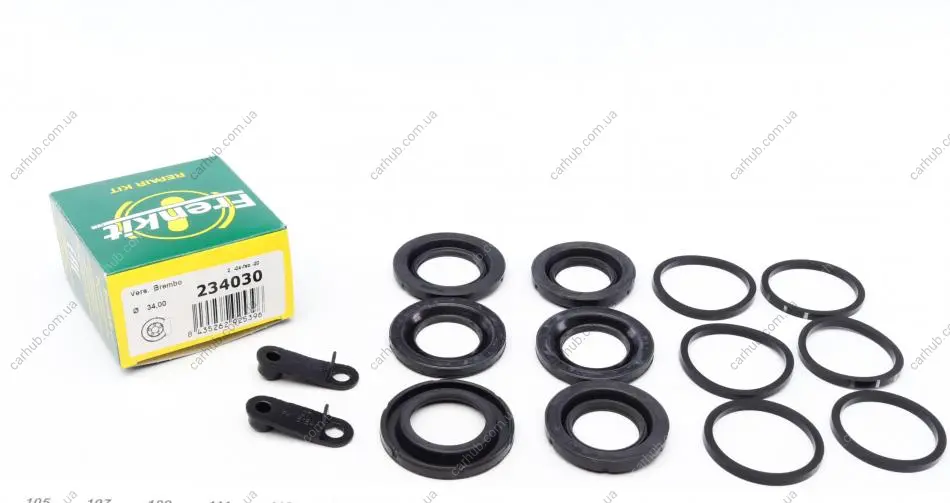 Ремкомплект супорта (переднього) VW Touareg 02-10 (d=34/36mm) (Brembo) FRENKIT 234030 (фото 1)