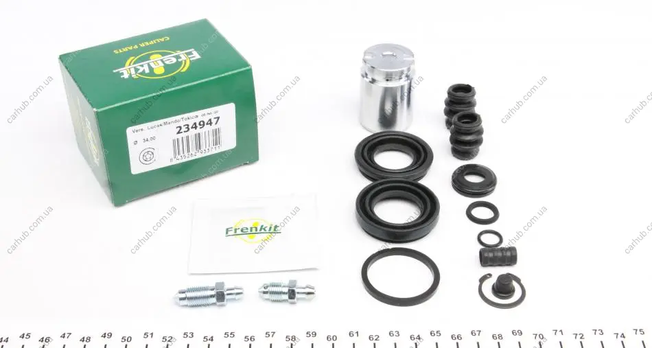 Ремкомплект супорта (заднього) Mazda 6/Nissan Primera 96-08 (d=34mm) (+поршень з механізмом) (Tokic) FRENKIT 234947 (фото 1)