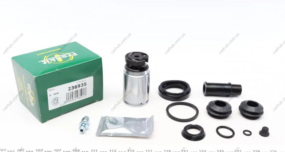 Ремкомплект супорта (заднього) (L) Renault Laguna 01- (d=36mm) (+поршень з механізмом) (Brembo) FRENKIT 236935 (фото 1)