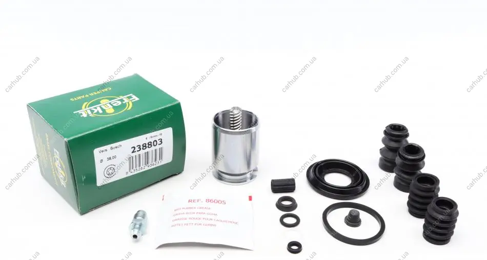 Ремкомплект супорта (заднього) (R) VW Caddy III 04-15 (d=38mm) (+поршень з механізмом) (Bosch) FRENKIT 238803 (фото 1)