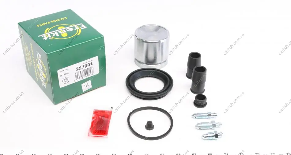 Ремкомплект супорта (переднього) Peugeot 605/Volvo 850/S70/V70/C70 89- (d=57mm) (+поршень) (Ate) FRENKIT 257901 (фото 1)