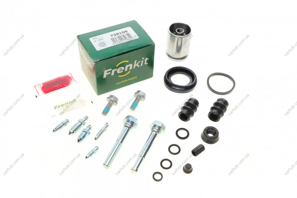 Ремкомплект супорта (заднього) VW Caddy 03- (d=38mm) (Lucas) (+поршень/направляюча) FRENKIT 738106 (фото 1)