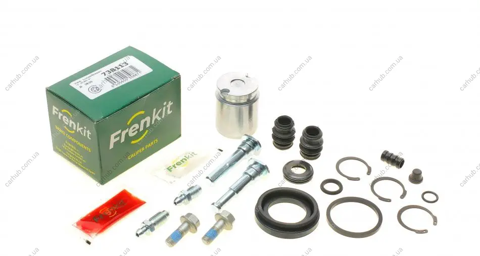 Ремкомплект супорта (заднього) Nissan Maxima 99-03 (d=38mm) (+ поршень/направляюча) (Lucas) FRENKIT 738113 (фото 1)
