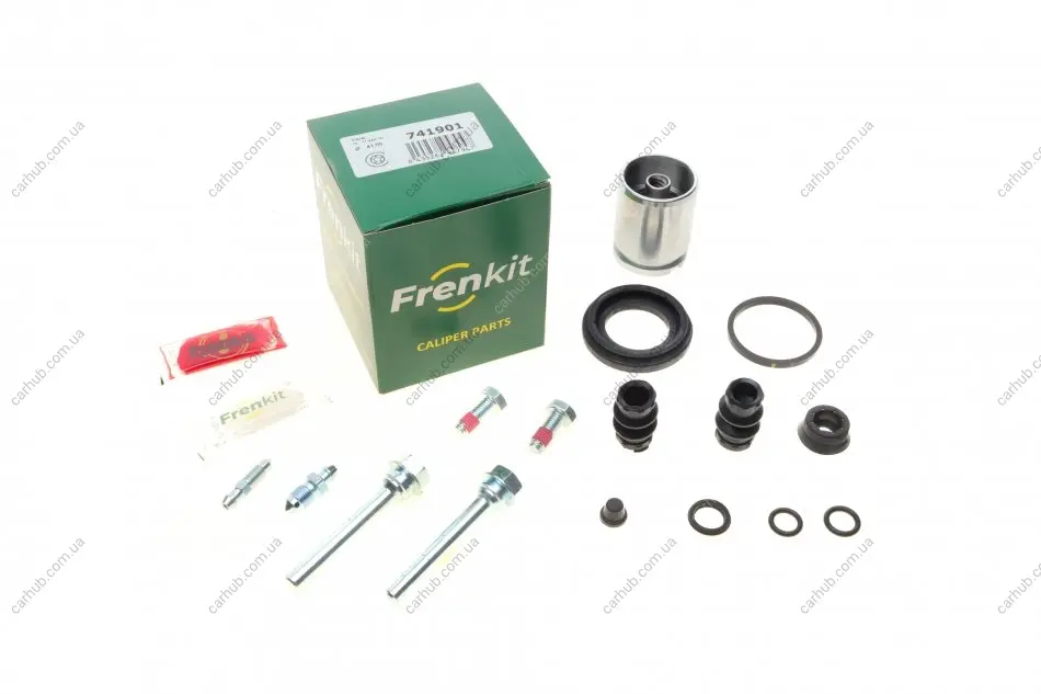 Ремкомплект супорта (заднього) VW T5/Caddy III 03-/Trafic 01- (d=41mm)(+поршень/направляюча)(Lucas) FRENKIT 741901 (фото 1)