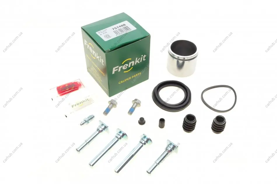 Ремкомплект супорта (переднього) Nissan Primera/Almera 98-08 (d=57mm)(+1поршень/направляюча)(Lucas) FRENKIT 757488 (фото 1)