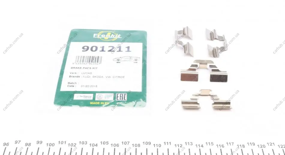Планка супорта прижимної (к-кт) VW Golf IV 97-05 (Lucas) FRENKIT 901211 (фото 1)