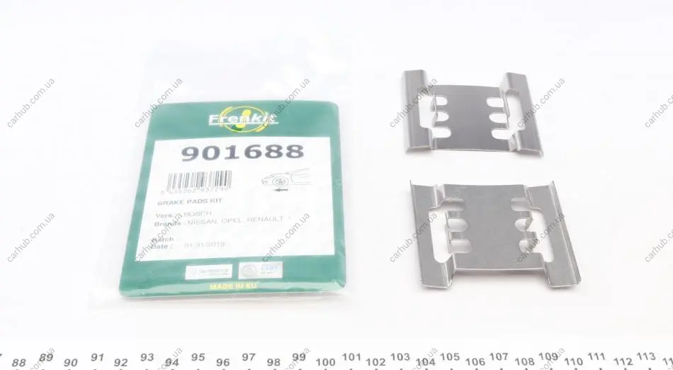 Планка супорта (переднього) прижимна (к-кт) Renault Master 01- (Bosch) FRENKIT 901688 (фото 1)