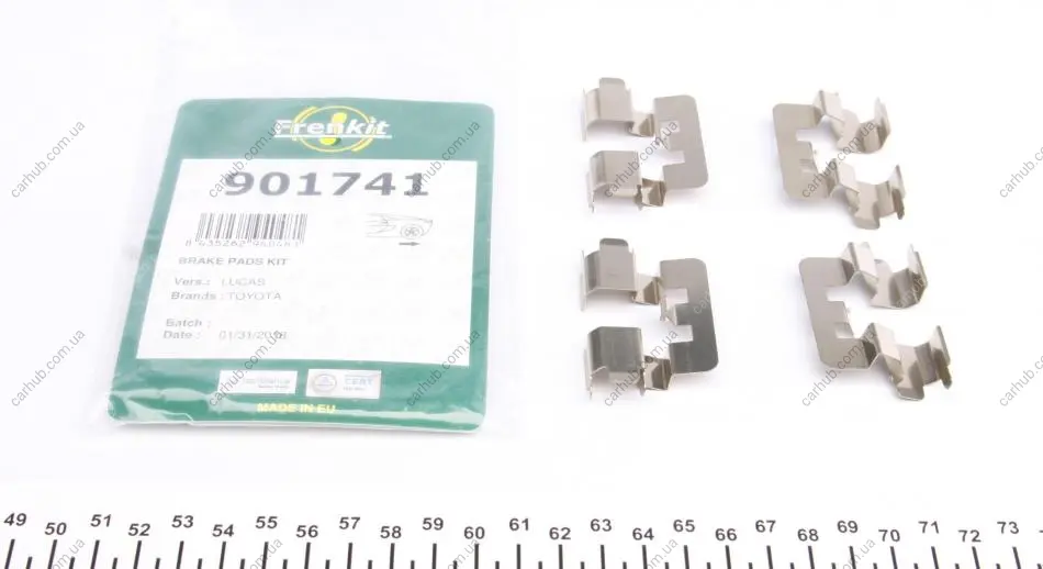 Планка супорта (заднього) прижимна (к-кт) Toyota Corolla 02-07 (Lucas) FRENKIT 901741 (фото 1)
