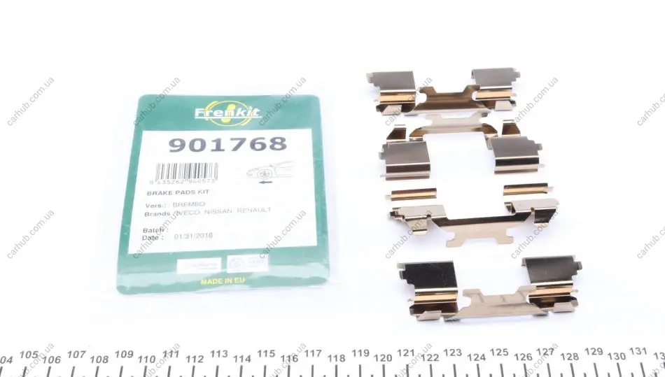 Планка супорта (переднього) прижимна (к-кт) Iveco Daily IV 06- (Brembo) FRENKIT 901768 (фото 1)