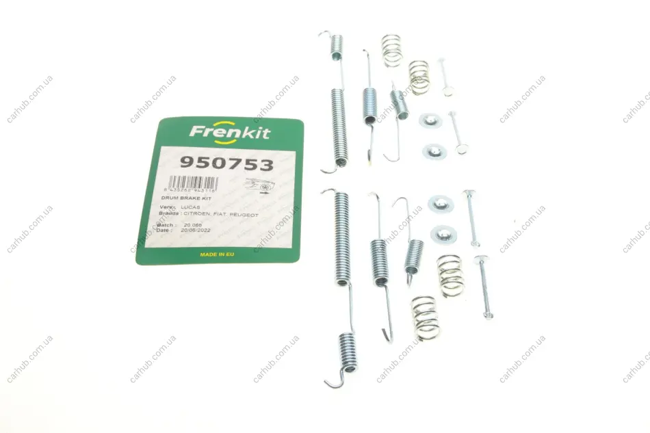 Комплект пружинок колодок ручника Fiat Ducato 94- (254x57) FRENKIT 950753 (фото 1)