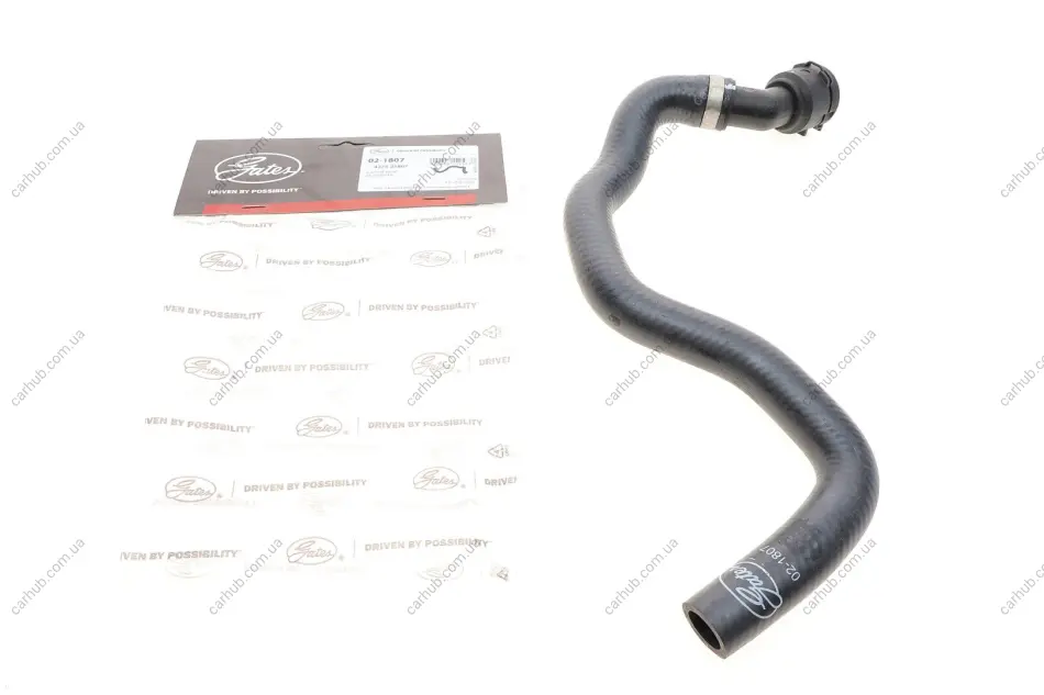 Патрубок радіатора пічки (верхній) Audi A4 (B5/B6/B7) 1.6-2.0/1.9TDI 00-08 Gates 02-1807 (фото 1)