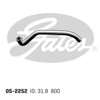 Патрубок радіатора (верхній) Ford Transit 2.4 TDCi 00-06 Gates 05-2252