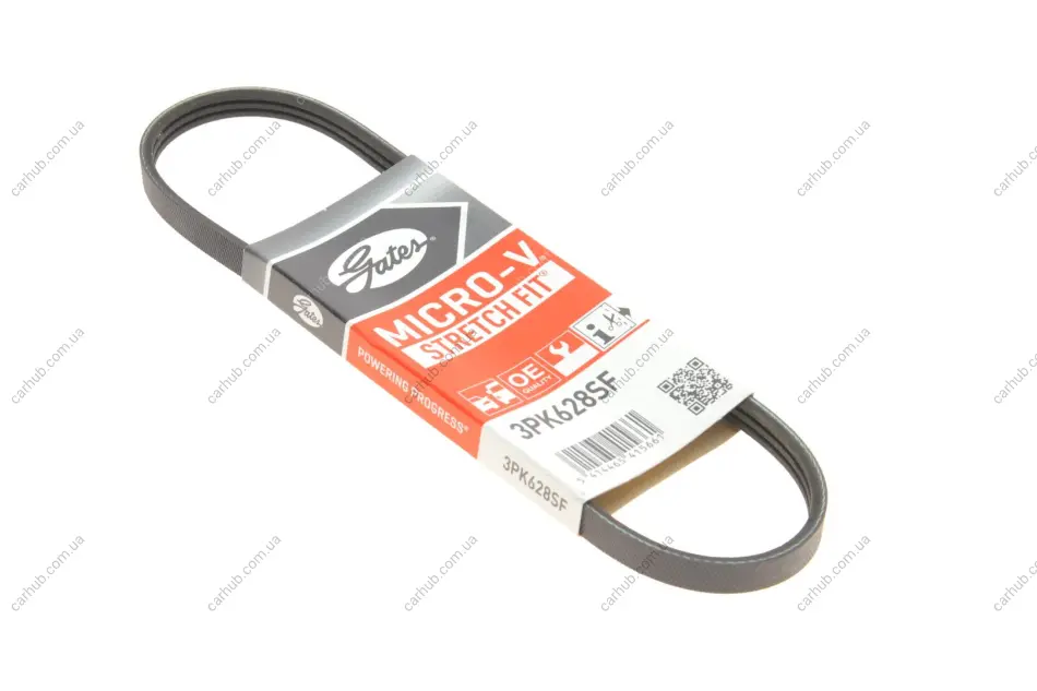 Ремінь генератора Volvo S60/S80/V60/V70/XC60/XC70 06- GATES Gates 3PK628SF (фото 1)