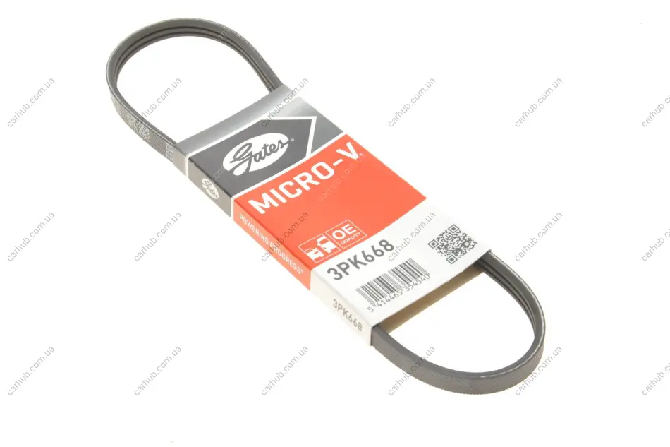 Ремінь генератора Hyundai Elantra III 1.8/Nissan Micra/Note 1.0-1.4 00- GATES Gates 3PK668 (фото 1)