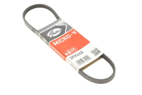 Ремінь генератора Hyundai Elantra III 1.8/Nissan Micra/Note 1.0-1.4 00- GATES Gates 3PK668
