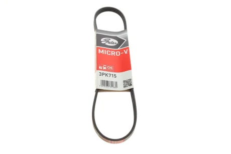 Ремінь генератора Renault 19/Clio/Megane 1.2-1.6 88-03 GATES Gates 3PK715