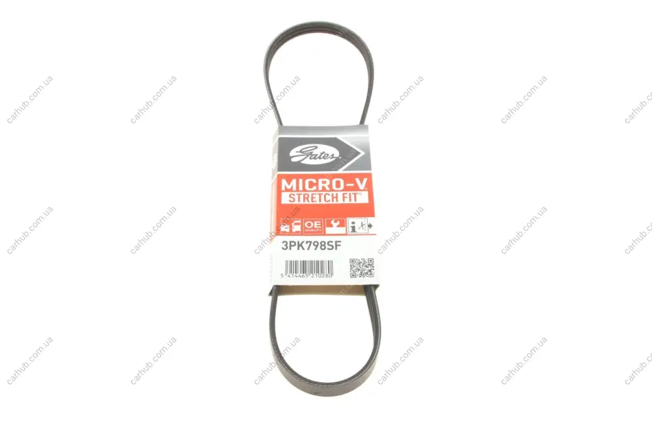 Ремінь генератора Mazda 3/6/CX-3/CX-5 2.0 11- (EPDM) GATES Gates 3PK798SF (фото 1)
