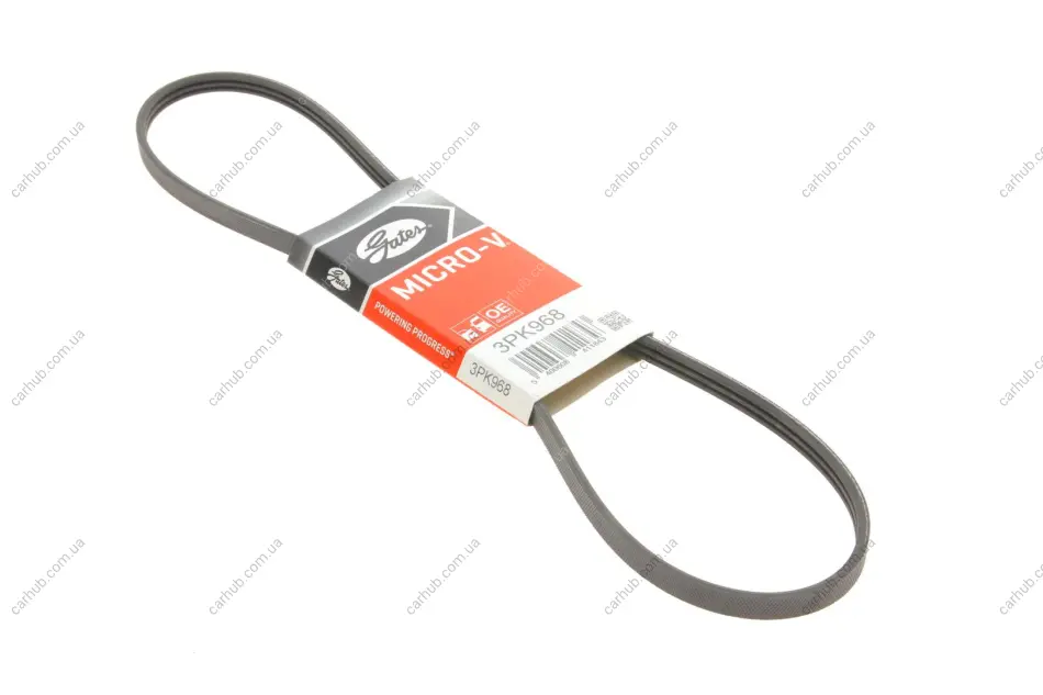 Ремінь генератора BMW 3 (F30/F80/G30/F)/5 (G30/F90/G31)/X3 (G01/F97) 2.0 15- B48 Gates 3PK968 (фото 1)