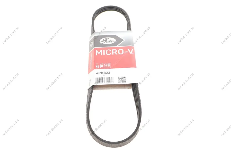 Ремінь генератора Nissan Primera/Micra/Note/Toyota Corolla 1.0-2.5D 83- GATES Gates 4PK823 (фото 1)