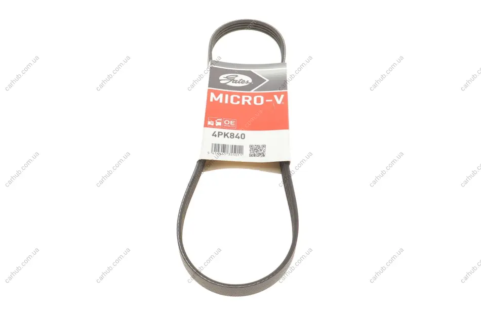 Ремінь генератора Fiat Doblo 1.2 01- (AC) GATES Gates 4PK840 (фото 1)