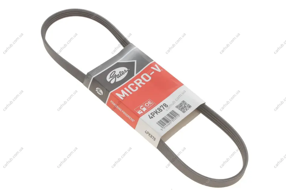 Ремінь генератора Mazda 323 1.3-1.8 -93/Hyundai Elantra 2.0 00-06/Toyota Camry 3.0 96-06 GATES Gates 4PK878 (фото 1)