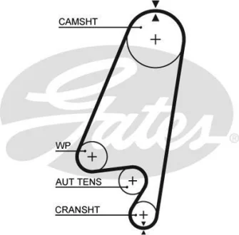 Ремінь ГРМ Opel Astra/Kadett/Omega/Vectra 1.6/1.8/2.0 86-03 Gates 5367XS
