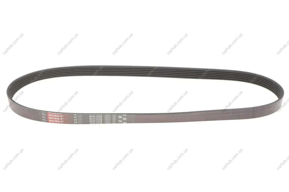 Ремінь генератора VW Caddy 1.9D/SDI -03 (WP,TP) GATES Gates 6PK1038 (фото 1)