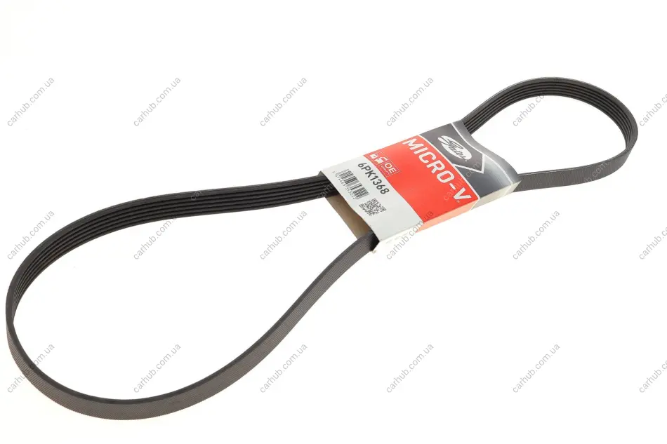 Ремінь генератора Citroen Berlingo/Peugeot Partner 1.6HDI (-AC) ch.10571- GATES Gates 6PK1368 (фото 1)