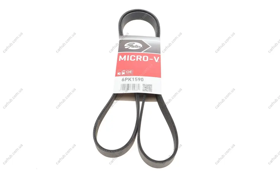 Ремінь генератора VW T4/Renault Laguna II/Peugeot 407/807/Citroen C5/C8 2.0-3.0 90-10 GATES Gates 6PK1590 (фото 1)