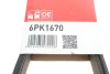Ремінь генератора Fiat Ducato 2.2/Ford Transit 2.2/Opel Combo 1.3 CDTI 06- GATES Gates 6PK1670 (фото 6)