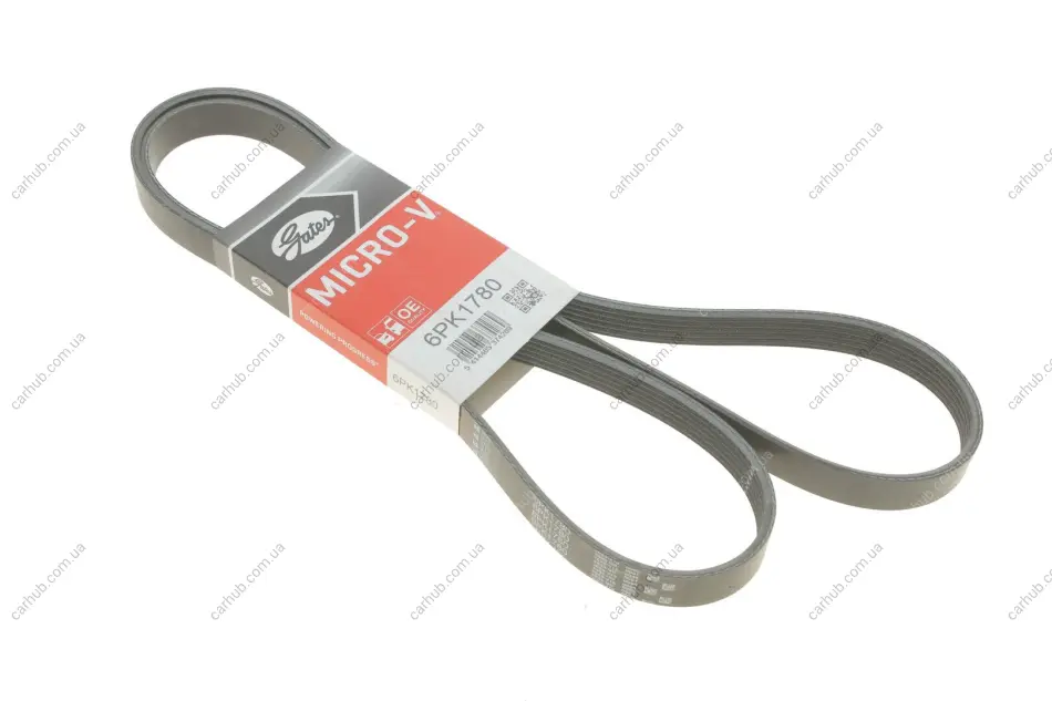 Ремінь генератора BMW 3 (E90-E93)/X1 (E84) 3.2D 07-11 N47 D20 GATES Gates 6PK1780 (фото 1)