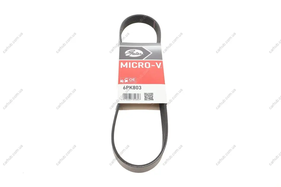 Ремінь генератора Citroen Berlingo/Peugeot Partner 1.6HDI/ Ford Fiesta/Focus 1.4-1.6 TDCi 01- GATES Gates 6PK803 (фото 1)