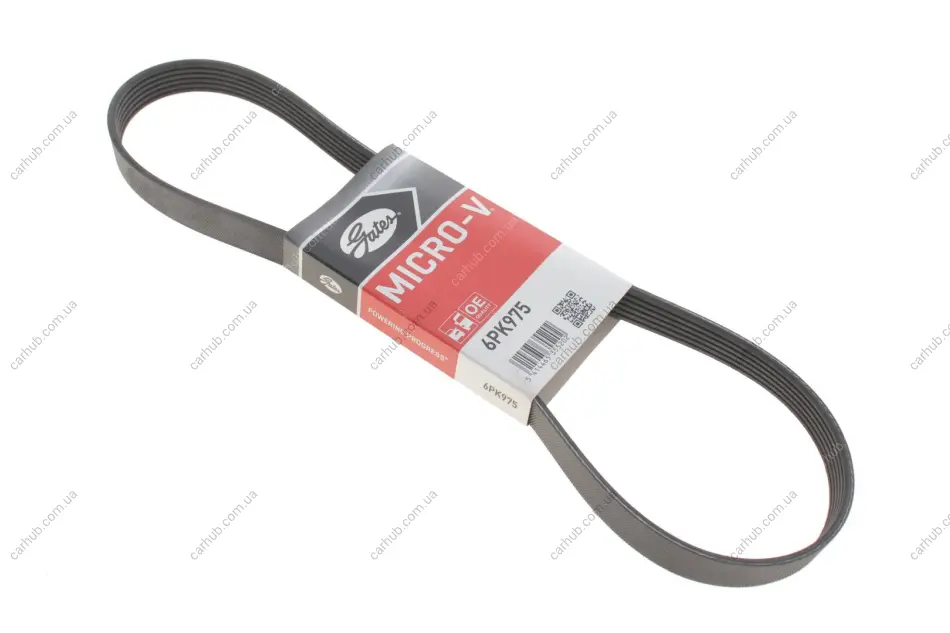 Ремінь генератора Peugeot Partner 1.6 HDI 08- GATES Gates 6PK975 (фото 1)