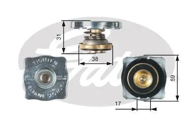Запірна кришка радіатора Ducato/Niva 1.5-2.5 82-98 Gates RC130 (фото 1)