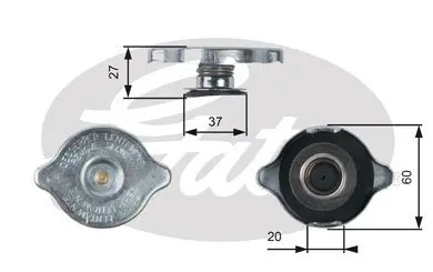 Кришка радіатора DB 207-609/Sprinter (1.4bar) Gates RC217 (фото 1)