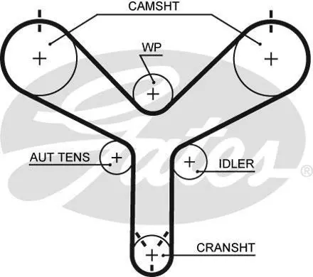 Ремінь ГРМ Toyota Land Cruiser/Sequoia/Lexus LS/GS 4.0/4.3/4.7 94- (34x211z) Gates T298 (фото 1)