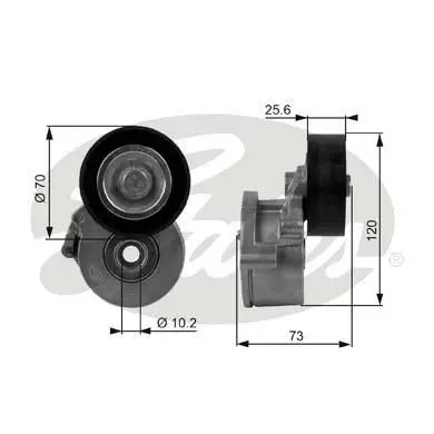 Коромисло Scudo/Expert/Ducato/Boxer/Partner 2.0/2.2 HDi 99- Gates T38237 (фото 1)