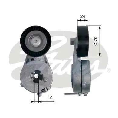 Натягувач ременя генератора A4/A6/Q5/Amarok 1.8/2.0TFSI 08- Gates T39122 (фото 1)
